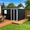 9 x 6 FT Metal Garden Shed for Patio and Backyard Storage by HouseOfZazla