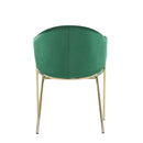 Modern Upholstered Dining Chair with Gold Metal Frame by HouseOfZazla