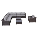 Outdoor Wicker Conversation Set With Cushions, All Weather by HouseOfZazla