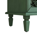 60' Antique Buffet Cabinet with Floral Carvings