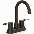 2 Handles Bathroom Sink Faucet, Oil Rubbed Bronze Centerset by HouseOfZazla
