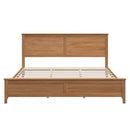 Modern Solid Wood King Size Platform Bed with Sturdy Wooden Slats Support by HouseOfZazla
