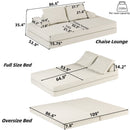 Multifunctional Convertible Sofa Bed With 2 Tumbler Backrests And 2 Pillows, Deep Seat Couch by HouseOfZazla