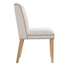 Light Luxury Rivet Upholstered Dining Chair Set of 2 by HouseOfZazla