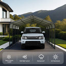 Heavy Duty Carport With Galvanized Roof And Enhanced Base - Anthracite by HouseOfZazla