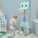 Adjustable Kids 3-in-1 Basketball Hoop Set Stand with Balls by LJGDeals