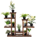 6 Tier Wooden Shelf Storage Plant Rack Stand by LJGDeals