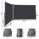 237 x 63 Inch Patio Retractable Double Folding Side Awning Screen Divider by LJGDeals