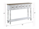 Bence - Console Table - Dark Charcoal & Antique White