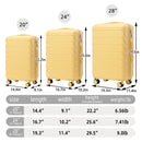 Set 3PCs 20'/24'/28' ABS Spinner Wheel Luggage - Yellow