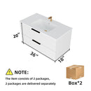 Modern Wall Mounted Floating Bathroom Vanity With Sink And Drawers