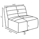 Manhattan - Swivel Tufted Chair Armless Accent Chair, 360 Degree Swivel Base - Charcoal