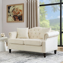 2 Seater Chesterfield Sofa With Rolled Arms And Nailhead Trim For Living Room by HouseOfZazla