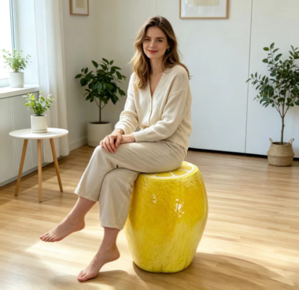 Yellow Lemon Fruit Stool, photo 6 of 10