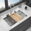 Drop In Kitchen Sink With Workstation, 16 Gauge - Brushed Nickel by HouseOfZazla