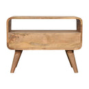 Mini Curved Media Unit - Oak by HouseOfZazla