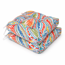 Outdoor Chair Cushions Set of 2, 19 x 19 x 4 Inch Tufted Seat Cushions by HouseOfZazla