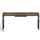 Adjustable Overbed Table With Wheels, Queen Size Mobile Desk - Dark Gray by HouseOfZazla