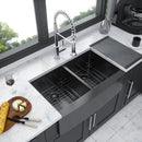 Double Bowl Farmhouse Sink / Stainless Steel Apron Front by HouseOfZazla