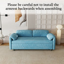 54 "velvet blue sofa sofa bed dual purpose living room retractable bed