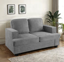 Modern Loveseat, Comfortable 2 Seater Couch With Deep Seating, Loose Back Cushions, Wide Arms by HouseOfZazla