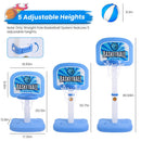 2 In 1 Poolside Basketball Game Set Pool Basketball Goal Indoor Outdoor Kids Basketball Court Water Basketball Toy with 2 Balls Gift for Boys Girls Ag
