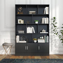 70.87" Tall Bookshelf with 10 Cubes and 3 Doors