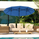 Outsunny 9.5' Double-Sided Patio Umbrella with 3 Air Vents, Tilt and Crank by HouseOfZazla