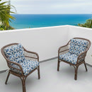 Outdoor Chair Cushions Set of 2, 19 x 19 x 4 Inch Tufted Seat Cushions by HouseOfZazla