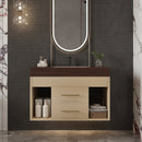 29.9" Modern Floating Bathroom Vanity with Sintered Stone Top