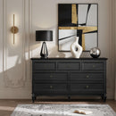 7 Drawer Dresser, Storage Chest - Black by HouseOfZazla