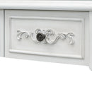 52"Modern and Contemporary Curved Console Table Sofa Table Entryway Table for Hallway Living Room Bedroom with 4 Drawers and 1 Shelf