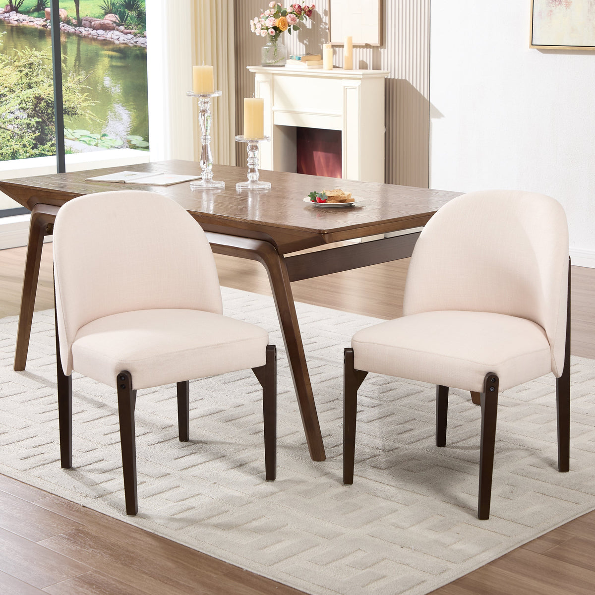 Wooden Dining Chairs Set of 2, photo 3 of 10