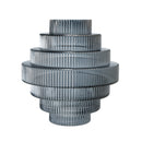 Multi-Tiered Geometric Vase with Smoked Glass Finish by HouseOfZazla