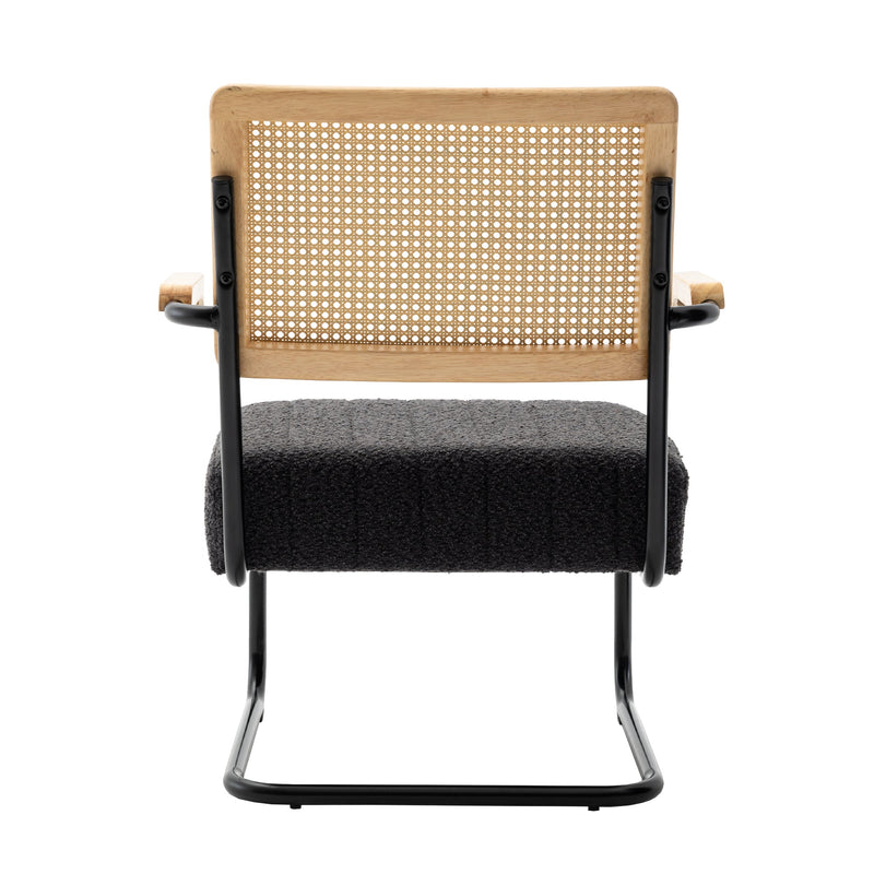 Accent Chair - Modern Industrial Slant Armchair with Metal Frame - Premium High Density Soft Single chair for Living Room Bedroom