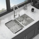 Modern Double Bowl Undermount Kitchen Sink 50 / 50 Design Stainless Steel by HouseOfZazla