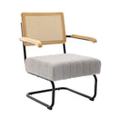 Accent Chair - Modern Industrial Slant Armchair with Metal Frame - Premium High Density Soft Single chair for Living Room Bedroom