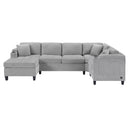 U Shaped Sectional Sofa, Corner Living Room Couch With Built In Cup Holders, Storage, USB Ports by HouseOfZazla