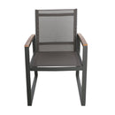 Aresha Metal Outdoor Dining Armchair (Set of 2) - Gray by HouseOfZazla