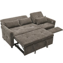 2-in-1 Sofa 82' Three-Seater with Sofa Bed and Reversible Recliner, Dark Grey Chenille