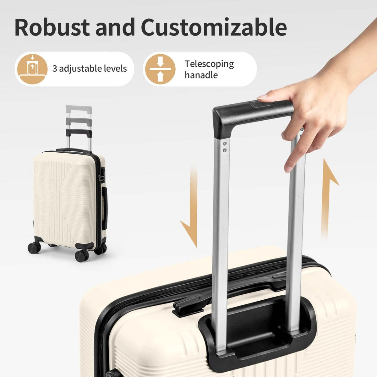 5-Piece Lightweight Luggage Set with Lock – 12/16/20/24/28 Inch, photo 7 of 15