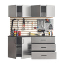 Astro Series - Garage Cabinet Set C With Soft Closing Drawers - Metallic Gray by HouseOfZazla