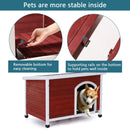 Medium Wooden Outdoor Dog House, Waterproof Roof, Elevated Floor, Adjustable Plastic Feet by HouseOfZazla