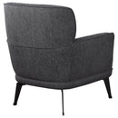 Andrea Upholstered Crescent Arm Accent Chair Grey