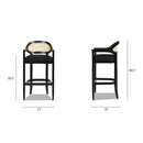 Americana - Mid-Century Modern Cane Back Counter Stool