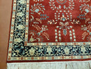 4' X 6' Vintage Handmade Pakistani Rug Highly Detailed Red