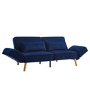 72.8''Futon Sofa Bed, Sleeper Sofa, Small Couch with Adjustable Armrests, Adjustable Recliner Sleeper Sofa Bed for Living Room, Bedroom, Apartment, Navy Blue
