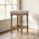Farsiris - Weathered Counter Height Stool (Set 2) - Beige by HouseOfZazla