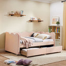 Gingham Daybed With USB Charging Port, Wave-Shaped Design by HouseOfZazla