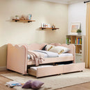 Gingham Daybed With USB Charging Port, Wave-Shaped Design by Unique Piece Furniture